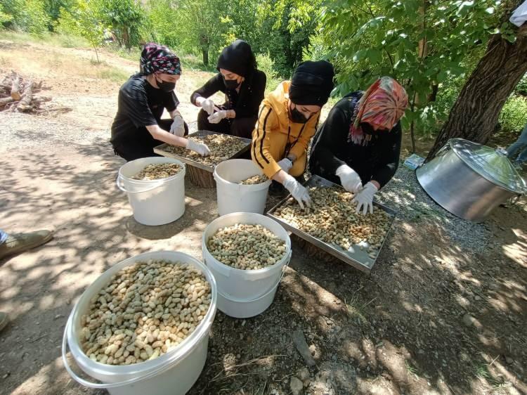 <p> Elde ettiğimiz parayı köylülerimiz kış aylarında harcıyor. Bu da bizim için bir gelir kaynağıdır. Tarım Bakanlığı’nın bize verdiği destekten dolayı coğrafi işareti de almışız. Bu da bölgemizde vatandaşlarımıza güzel bir kar sağlayacaktır. Tarım Bakanlığı’nın verdiği destekten dolayı teşekkür ederiz” diye konuştu.<br />
Köyde dut pekmezi üretiminde ailesine yardımcı olan Dilan Önal da, “Dut pekmezi serüvenimize 15 Haziran’da başlayıp Temmuz ayının 15’ine kadar sürüyor. Dutlarımızı imece usulü silkeliyoruz. Dutlarımızı süzüp, kaynatıp damlarımıza koyuyoruz. Ondan sonra illere satışımız oluyor. Ekonomik olarak da bize çok yardımcı oluyor. 70 hastalığa şifa oluyor. Herkese de tavsiye ederim” ifadelerini kullandı.</p>