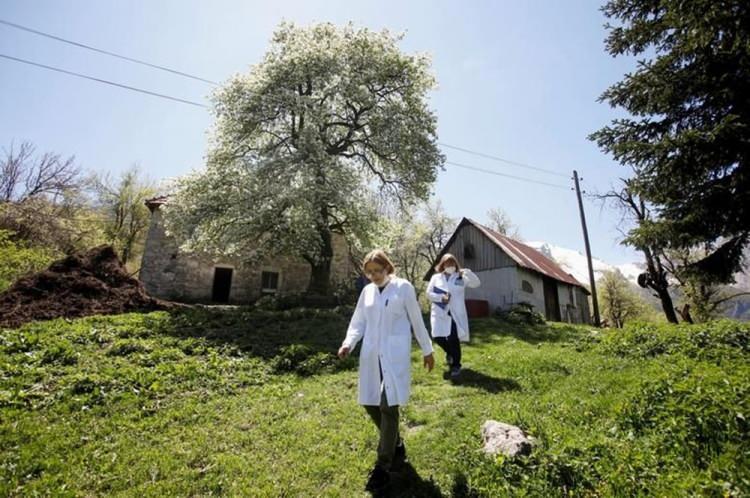 <p>Karadağ'ın Kolasin belediyesine bağlı uzak dağ köyü Ljevista'da sağlık çalışanları corona virüs aşılarını uyguladıktan sonra tepeden aşağı yürüyor.</p>

<p> </p>
