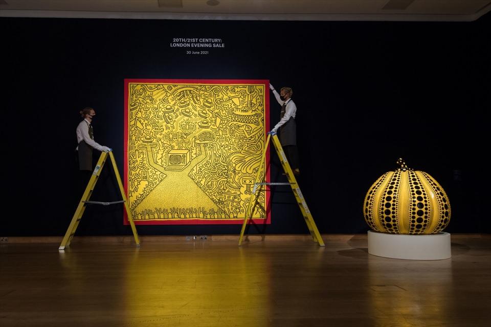 <p>Keith Haring (1958-1990) tarafından yapılmış 'Untitled' isimli tablosu</p>
