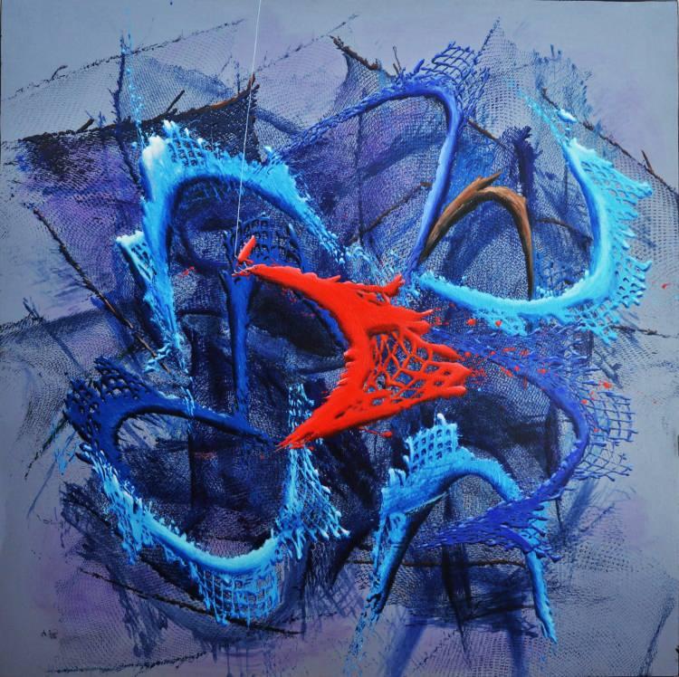 <p>Kendi tarzında ağları &ccedil;alıştığını belirten İrgin, ağları ilk defa hem kavram olarak hem plastik dil olarak kullananın kendisi olduğunu s&ouml;yledi.</p>
