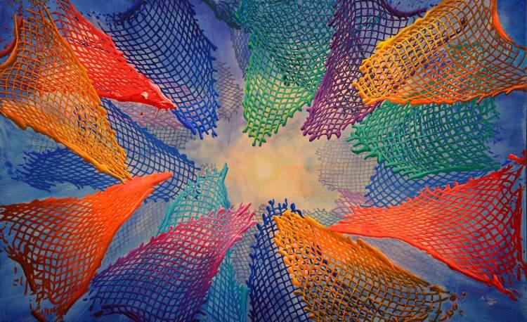 <p>Bu durumu yarışmadaki eserime yansıtmak istedim. O d&ouml;nem toplumsal sorunları işliyordum. Resim yarışmasına bunu hazırlarken tablo &uuml;zerinde ekmeği ve elleri &ccedil;alıştıktan sonra tabloda bir şeyin eksik olduğunu fark ettim, daha farklı bir şeyler.&nbsp;</p>
