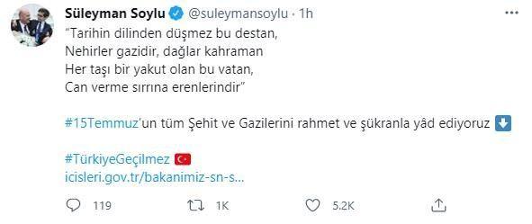 <p>İçişleri Bakanı Süleyman Soylu, terör örgütü PKK'yı tarihinin en düşük eleman seviyesine, en düşük katılım seviyesine ve örgütten kopmaların en yüksek olduğu noktaya getirdiklerini bildirdi.</p>

<p> </p>
