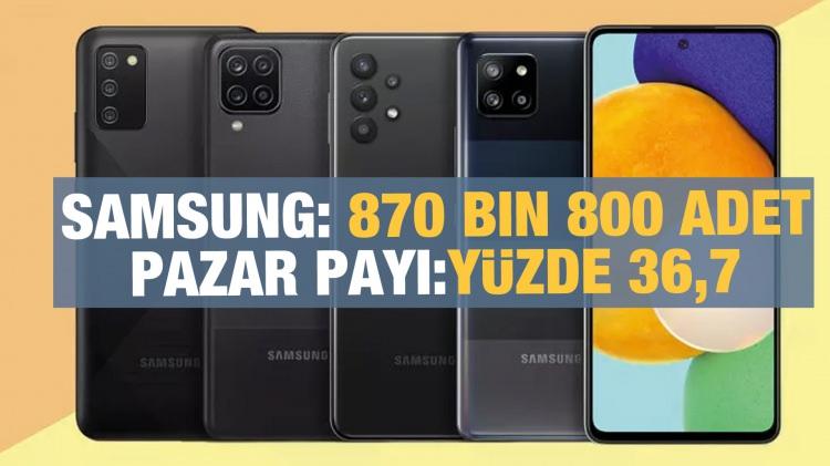 <p>Samsung: 870 bin 800 adetle yüzde 36,7</p>
