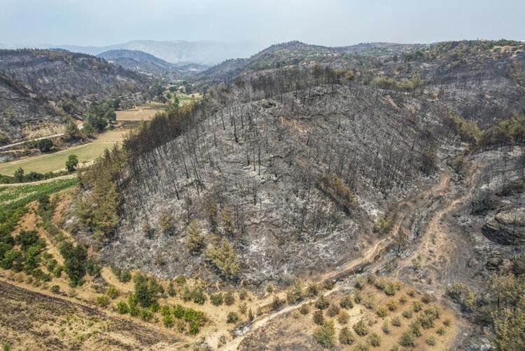 <p>Antalya Manavgat'ta orman yangınları yerleşim alanlarını tehdit ediyor. Söndürme çalışmasına katılan iki işçinin cansız bedeni ise bugün öğle saatlerinde bulundu.</p>
