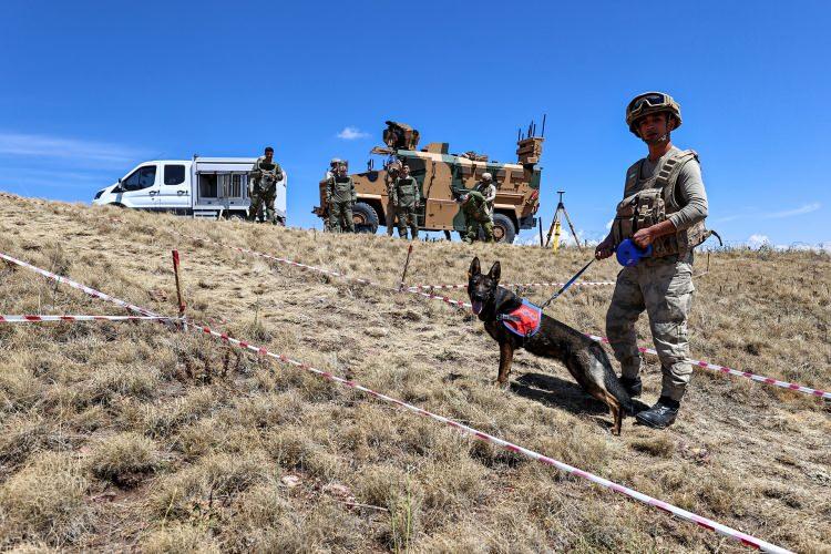 <p> Elazığ'dan, Bingöl'den, Muş'tan ve Kars'tan da buralara da takviyeli bölükler gönderildi. Modüler duvarımızın yaklaşık 4,5 kilometresi örüldü. Aynı zamanda askeri birliğimiz sınırda hendek kazma çalışmaları yürütüyor. Şu ana kadar 110 kilometrelik, 4 metre derinliğinde, 4 metre genişliğinde, çıkışına jiletli tel çekilecek şekilde hendekler kazıldı."</p>