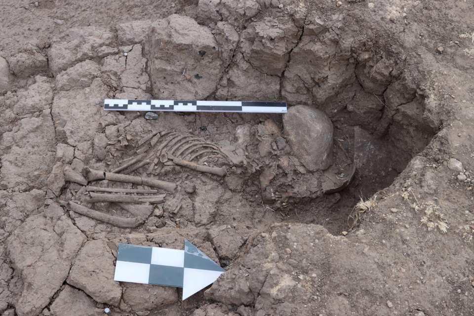 <p>Tunceli'de, birinci derece sit alanı olarak tescillenen Tozkoparan Höyüğü'nde yapılan arkeolojik kazı çalışmalarında 5 bin 500 yıllık olduğu belirtilen çocuk iskeleti bulundu.</p>
<p> </p>