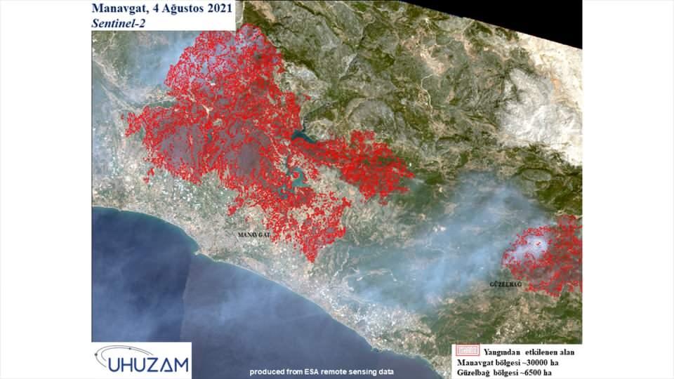 <p>Yangınlar, Manavgat bölgesinde 30 bin, Bodrum'da 12 bin 600, Marmaris'te 8 bin ve Güzelbağ çevresinde 6 bin 500 hektar alana zarar verdi.</p>

<p> </p>
