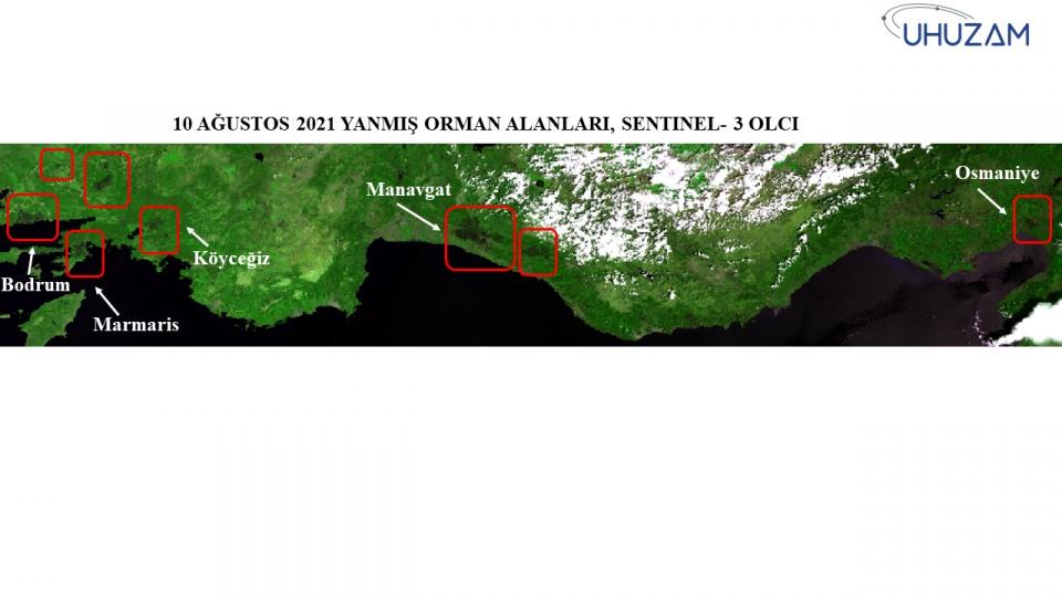 <p>Orman yangınlarında yüzey sıcaklıklarının 90 ila 100 dereceye kadar çıktığını gördük. Orman yangınları en fazla Manavgat ve Muğla bölgelerine zarar verdi." değerlendirmesini yaptı.</p>

<p> </p>
