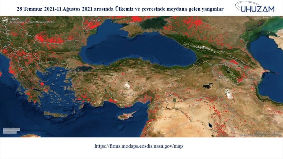 <p>Türkiye'nin ilk uydu yer istasyonu İTÜ UHUZAM, bölgelerdeki orman yangınların ardından doğadaki tahribatı tespit etmek için çalışma başlattı.</p>
<p> </p>