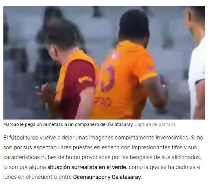 <p>20 Minutos - İspanya</p>
<p>"Türk futbolunda yine inanılmaz görüntüler"</p>