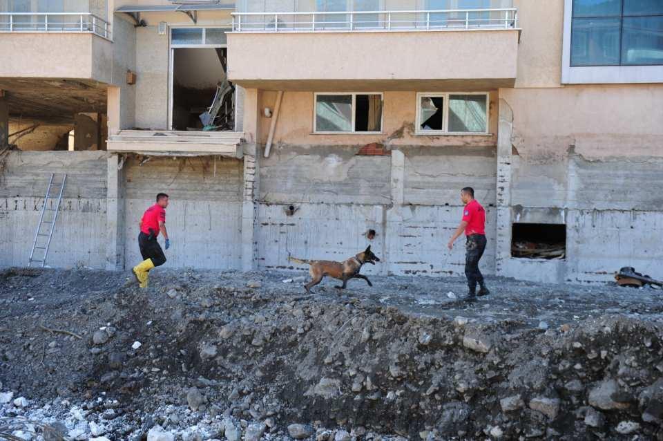 <p><strong>"Negro’nun tepki verdiği enkazdan 5 ceset çıkartıldı"</strong><br />
<br />
Kastamonu’nun Bozkurt ilçesine geldiklerinde yıkılan bir enkazın olduğunu gördüklerini anlatan Jandarma Uzman Çavuş Biyen, "Bu yıkılan enkaza ilk olarak köpeklerle girdik. Burada aramamızı yaptık. İlk önce canlı insan var mı diye baktık. Canlı insan kokusuna köpeklerimiz tepki vermedi. Peşine kadavra köpeklerimiz Mavi ve Negro ile girdik. Kadavra köpeğimiz Negro, enkazın altında birkaç noktada tepki verdi. </p>
