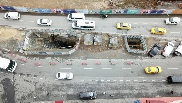 <p>Ama buraya geldiğimizde, Aksaray'ın ve bu bölgenin bütün yağmur suyunu toplayarak Haliç'e deşarj edilecek noktada tam da bu kalıntı ile karşılaştık. Bu durum İSKİ için biraz kötü oldu. Çünkü İSKİ'nin çalışmalar durdu. Ancak bizim için bu duvar çok güzel bir kalıntı oldu" şeklinde konuştu.</p>