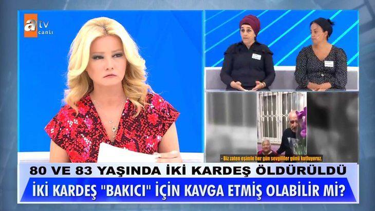 <p><span style="color:#B22222"><strong>Müge Anlı konuyla ilgili canlı yayında, ''Evli olan kardeşin eşi hastalık geçiriyor ve yardıma ihtiyaç duyuyor. Evlerinde biri hafta sonu biri hafta içi olmak üzere iki bakıcı bulunuyor. Abileri de onların yanına geliyor ve beraber kalıyorlar. 8 Ekim 2020'de evlerine biri ya da birileri giriyor.</strong></span></p>