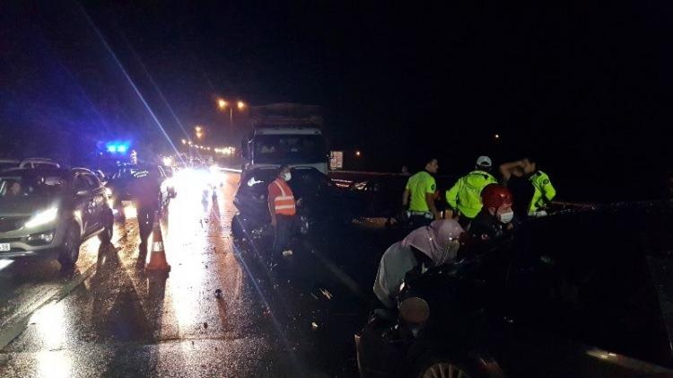 <p>Yaklaşık 15 kilometrelik trafik havadan da görüntülendi.</p>