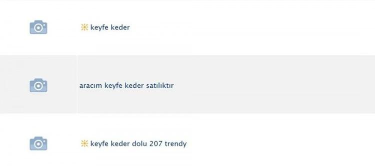 <p><strong>"Keyfekeder boyalı"</strong></p>
<p>Araçta oluşan çiziklerin sahibinin isteği üzerine gereksiz olmasına rağmen boyandığını anlatmak için kullanılıyor.</p>