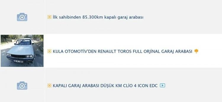 <p><strong>"Garaj arabası"</strong></p>
<p>Araç kullanılmadığı zamanlarda garajda tutulmuş ve güneşin yıpratıcı etkilerinden uzak tutulmuştur.</p>