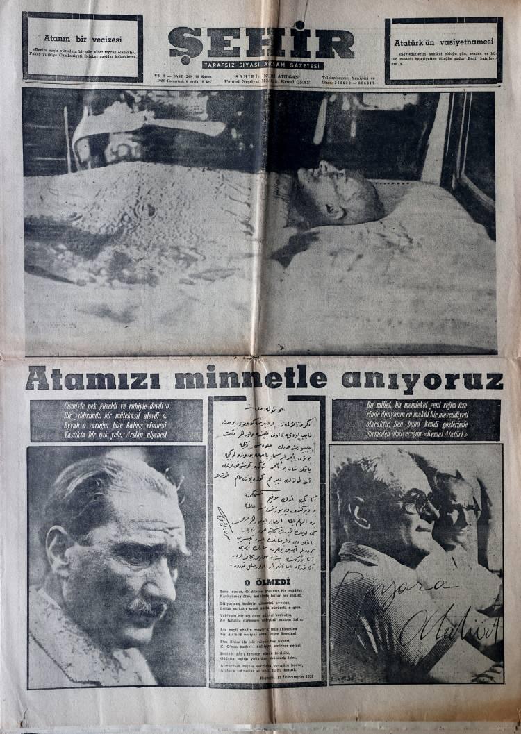 <div>10 Kasım tarihli gazete koleksiyonunun çocuklarına bırakacağı en büyük miras olduğunu ifade eden Gürbüz, "Bu anlamlı koleksiyonu bugün biz sergiliyoruz. Bizden sonra bu sergiyi evlatlarımız açsın istiyorum." dedi.</div> <div> </div> 