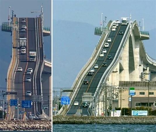 <p>Eshima Ohashi köprüsü Matsue ve Sakaiminato şehirlerini birbirine bağlayan Nakaumi gölü üzerinde bulunuyor.</p>
<p></p>