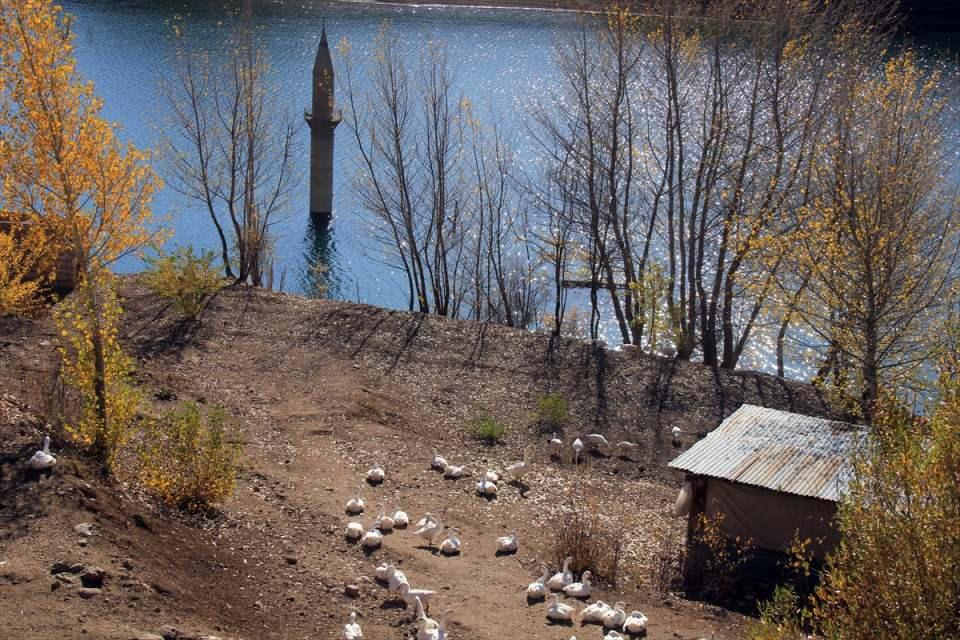 <p>Barajın kurulduğu yerden yaklaşık 5 kilometre üst kısma taşınan köyün su altında kalan eski yerleşim yeri ve caminin minaresi, kuraklık nedeniyle su çekilince gün yüzüne çıktı.</p>

<p> </p>
