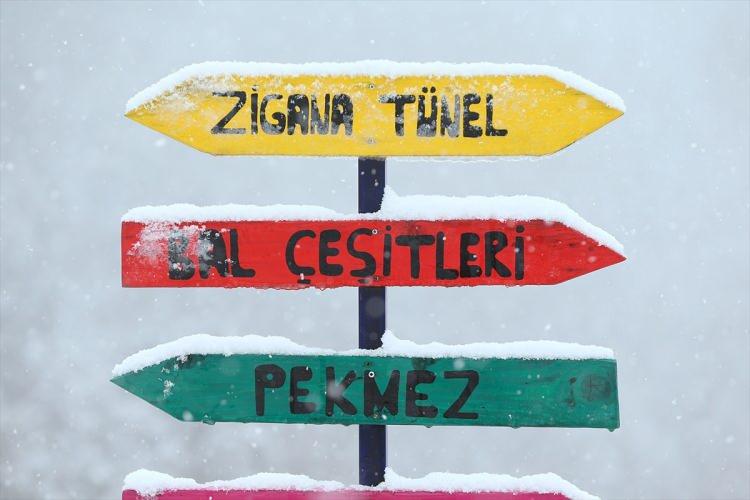 <p>Hava sıcaklığının sıfır dereceye kadar düştüğü bölgede yolculuk yapanlara görsel şölen yaşatan Zigana Dağı, beyaz örtüyle kaplanan dağlar ve yüksek dorukla fotoğraf tutkunlarının da ilgisini çekti.</p>
<p> </p>