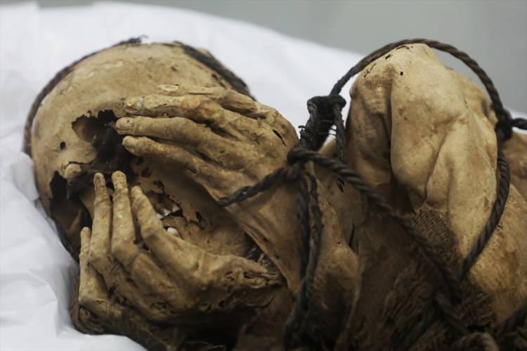 <p>Arkelologlar söz konusu mumyanın milattan sonra 800 ile 1200 yılları arasındaki döneme ait olduğunu ve İnka Wari öncesi ya da Lima'nın kuzey doğusunda bulunan Chaclla bölgesi kültürüne ait olabileceğini kaydetti.</p>
<p> </p>
