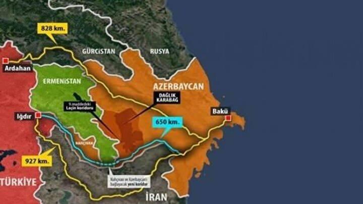 <p>Bu koridorun bir diğer avantajı da Türkiye ve Azerbaycan'ın karadan bağlaması olarak öne çıkıyor.</p>
