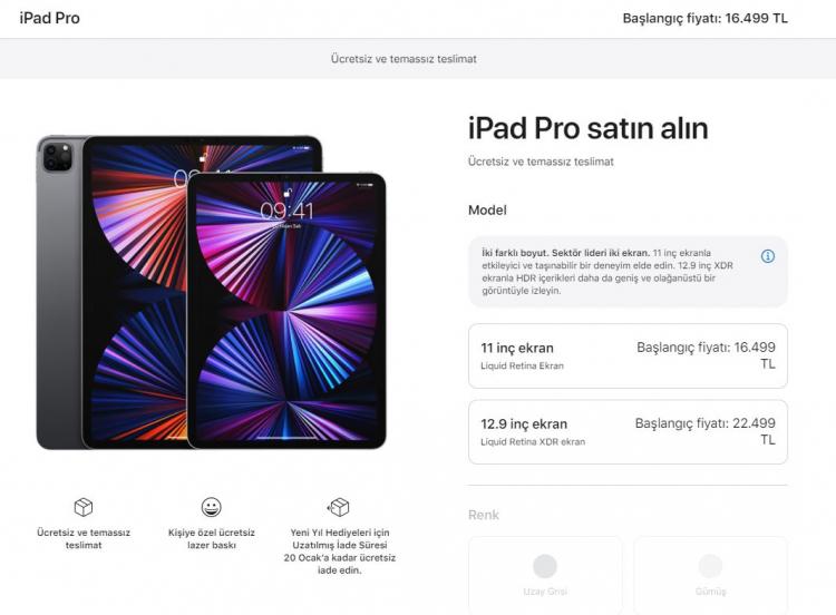 <p>iPad Pro Başlangıç Fiyatı - 16.499 TL</p>
