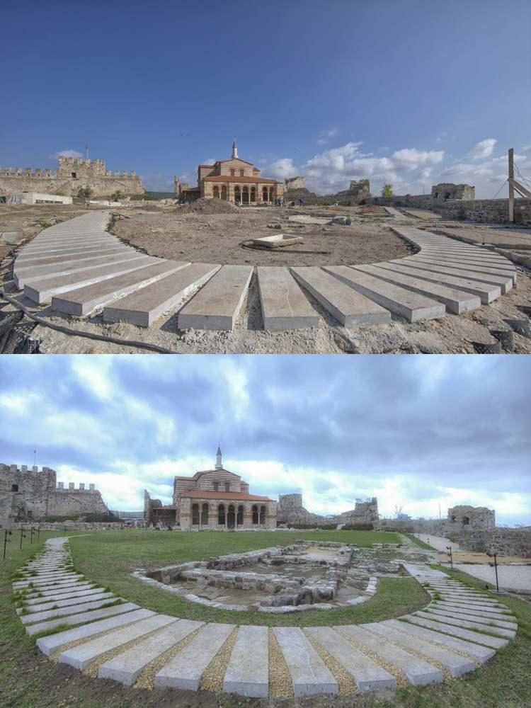 <p>Türkiye’nin Osmanlı mirası camilerinin kubbelerini içerden ve dışarıdan fotoğrafl ayarak farklı bir bakış açısı sunan fotoğrafçı Cemil Şahin, Enez Ayasofya Cami-i Şerifi'ni muhteşem karelerle ölümsüzleştirdi.</p>
