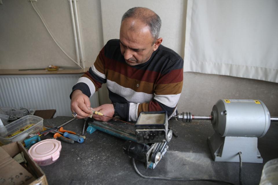 <p>Amacım ustamdan öğrendiğim tekniği yapacağım eserlere yansıtmak. </p>