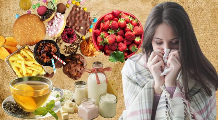<p><strong>Soğuk havaların artmasıyla hastalıkların görülme riski de arttı. Özellikle grip, soğuk algınlığı gibi üst solunum yolları sonrası uzmanlar sağlıklı beslenmeyi önerir. Ancak bazı besinlerin ise bu hastalıkları daha çok artmasına neden olduğu ise bir kez daha hatırlatıldı. Sağlıklı olan bu besinlerin virüsleri tetikleme ihtimalleri uzmanlar tarafından açıklandı. </strong></p>
