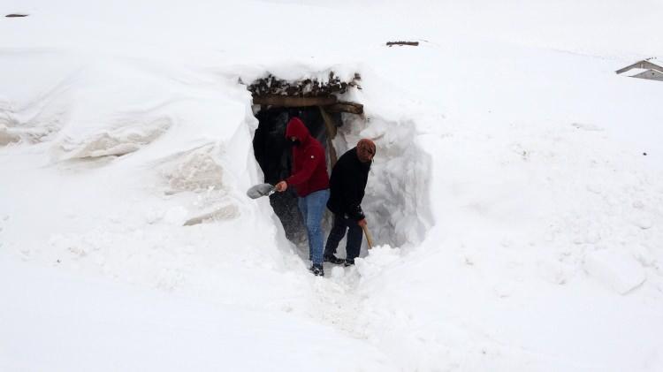 <p>“TÜNELİMİZ ADETA BOLU TÜNELİNE BENZİYOR”</p>

<p>Kar yağışından dolayı bütün evlerin kar altında kaybolduğunu ifade eden köy sakinlerinden Eyüp Omur, ahırlara ulaşmak için tünelleri kullandıklarını söyledi.<br />
Açtıkları tünelleri Bolu tüneline benzeten Omur, “100 metre Bolu tüneli gibi tünel açtık. Adeta Bolu tüneline benziyor. Burada her kar yağışında samanlarımız, evlerimiz, ahırlarımız kar altında kayboluyor. Biz adeta karın altında felç oluyoruz. Yerdeki karlar çatılarla birleşmiş durumda” dedi.</p>

