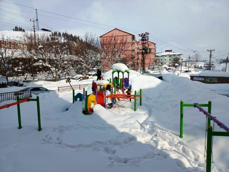 <p>Bitlis kent merkezinde kar yağışı etkili olurken, çocuklar ise parkları kar altında kalmasına rağmen oyun oynadılar. İl Özel İdaresi Yol ve Ulaşım Hizmetleri Müdürü Ümit Kurtkan, 75 personel ve 50 iş makinesi ile kapalı olan köy yolları için çalışmalara devam ettiklerini belirterek, bugün itibari ile kapalı olan köy yolu sayısının 41 olduğunu ifade etti.</p>
