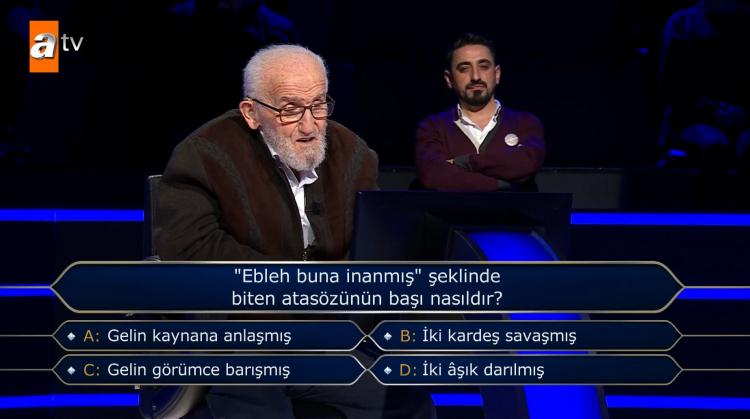 <p><span style="color:#800080"><strong>Daha önce hiç bu atasözünü duymadığını ifade eden Abbas amca, Gelin kaynana anlaşmış, iki kardeş savaşmış, gelin görümce barışmış ve iki aşık darılmış seçenekleri arasında kararsızlık yaşadı. </strong></span></p>
