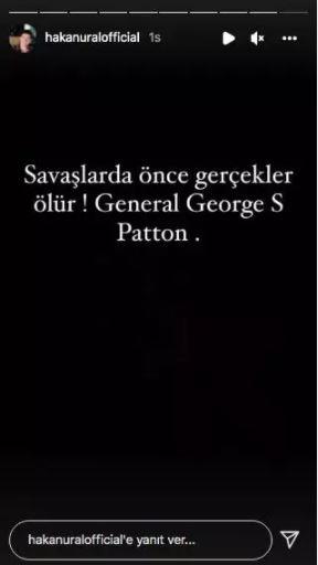 <p><span style="color:#FF0000"><strong>HAKAN URAL </strong></span></p>

<p><strong><span style="color:#800080">Ünlü sunucu Hakan Ural, sosyal medya hesabından art arda paylaşımlarda bulunarak General George S Patton'ın "Savaşlarda önce gerçekler ölür" sözünü paylaştı.</span></strong></p>
