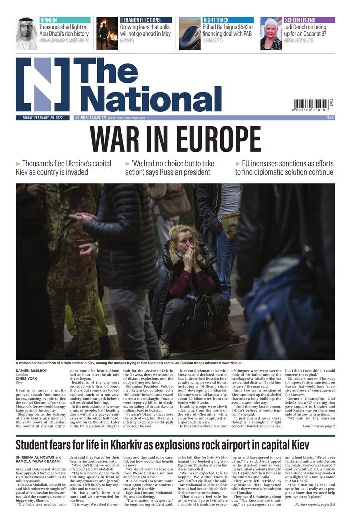 <p>BAE - The National</p>
<p> </p>
<p><strong>Avrupa'da savaş</strong></p>