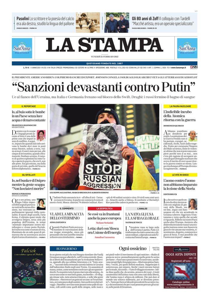 <p>İtalya - La Stampa</p>

<p> </p>

<p><strong>Putin'e ağır yaptırımlar gelsin</strong></p>
