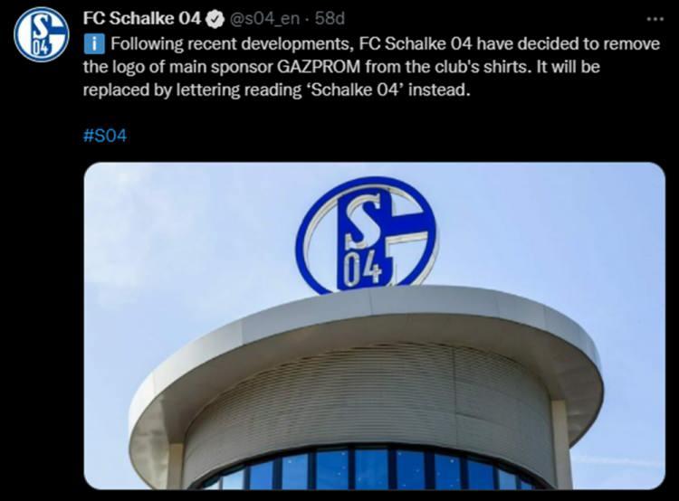 <p>Bundesliga ekibi Schalke 04, forma sponsorları olan Rus şirketi GAZPROM'un logosunu formalarından kaldırdıklarını açıkladı.</p>
