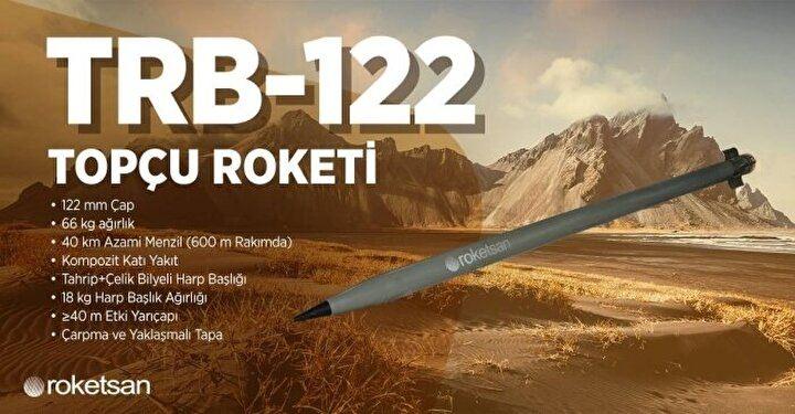 <p>TRB-122 Topçu Roketi'nin özellikleri</p>