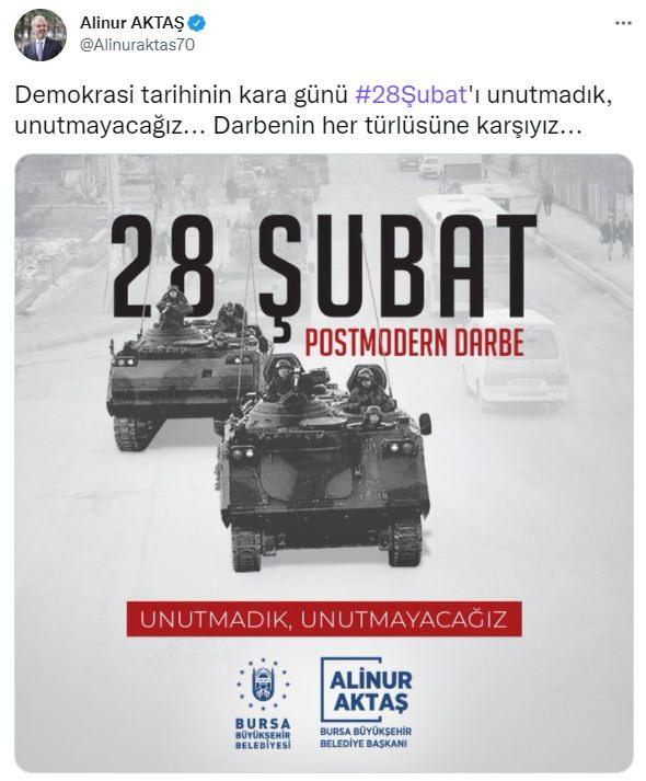 <p><strong>Bursa Büyükşehir Belediye Başkanı Alinur Aktaş</strong></p>
