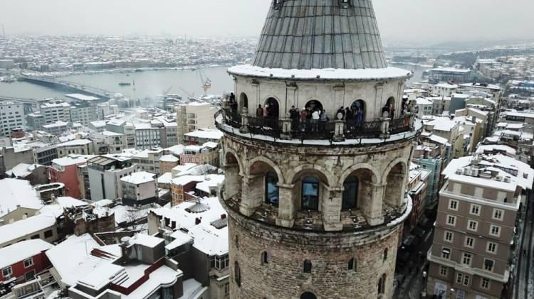 <p>İstanbul'da etkisini sürdüren kar yağışı kentin birçok bölümünde kartpostallık görüntüler oluşturdu.</p>
