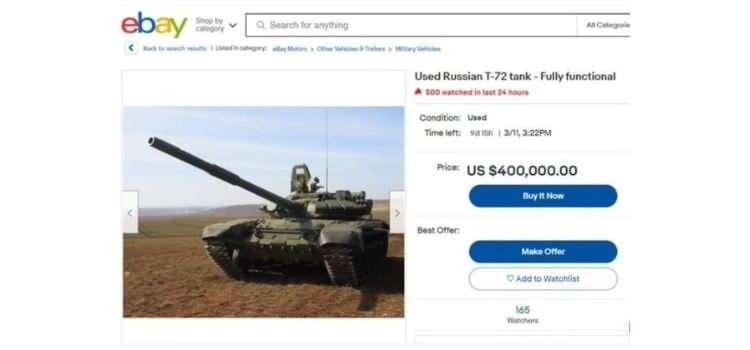 <p><strong>RUS TANKLARI İNTERNETTEN SATILIYOR İDDİASI</strong></p>
<p>Ukraynalıların ele geçirdikleri Rus tanklarını internette satışa çıkardıklarını gösterdiği iddia edildi.</p>