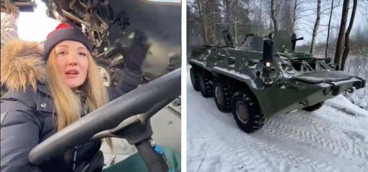 <p>Videonun terk edilmiş Rus askeri aracını kullanmayı öğreten kadını gösterdiği iddiası</p>
<p> </p>