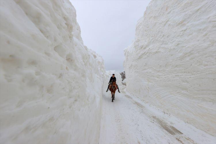 <p>Çığ nedeniyle yollarının sürekli kapandığını anlatan Akkaya, "Yol kışın en büyük çilemiz oluyor. Bazen on gün yolumuz kapalı kalıyor. </p>
