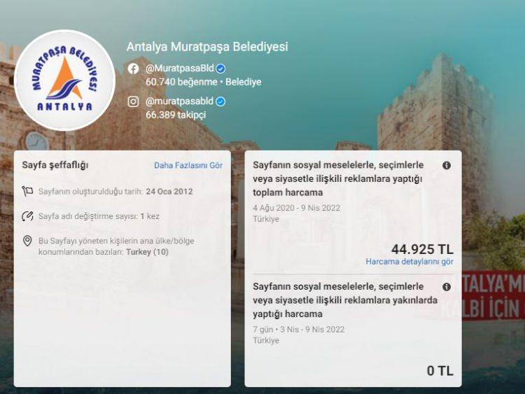 <p>Antalya Muratpaşa Belediyesi: 44.925 TL</p>