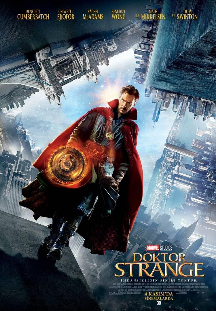 <p><span style="color:#0000CD"><strong>16. DOCTOR STRANGE</strong></span></p>

<p><span style="color:#000000"><strong>Sherlock Holmes'un yıldız oyuncusu Benedict Cumberbatch'in başrolünde yer aldığı Doctor Strange, 2016 yapımı Marvel filmidir. Başarılı cerrah Stephen Vincent Strange'in yaşadığı bir kazayla başlayan olay örgüsünde şifa arayan Strange daha fazlasına sahip olacaktır.</strong></span></p>
