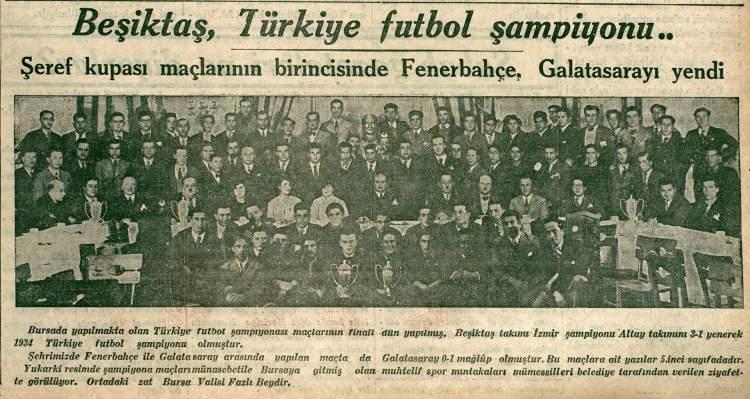 <p>1934 yılı Türkiye Futbol Şampiyonu Beşiktaş</p>
