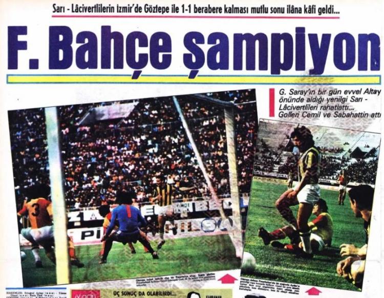 <p>1975 yılı Türkiye 1. Ligi şampiyonu Fenerbahçe</p>
