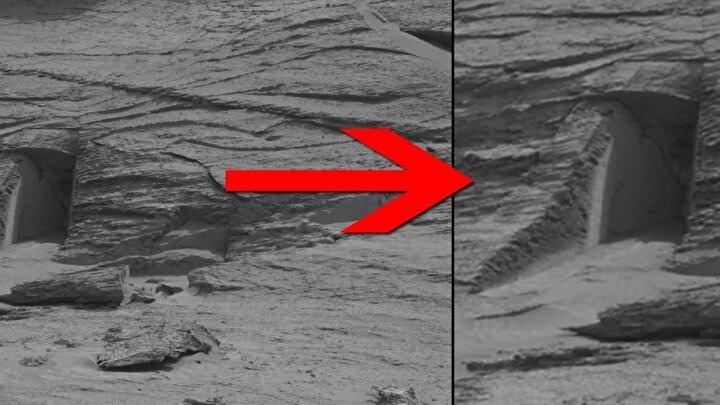 <p>Mars'ta NASA'nın Curiosity gözlem aracı tarafından çekilen bir fotoğraf görenleri hayrete düşürdü. Gizli bir geçit veya bir girişi andıran görüntüyle ilgili, çeşitli spekülasyonlar ortaya atılmıştı.</p>

<p> </p>
