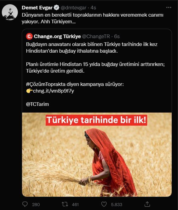 <p><strong>"Dünyanın en bereketli topraklarının hakkını verememek canımı yakıyor. Ahh Türkiyem…" notuyla yaptığı paylaşımla yine ülkemizi karalayan bir çalışmaya imza attı. </strong></p>
