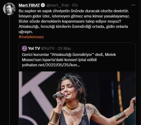 <p><strong>Gezi olaylarında meselenin ağaç olmadığını vurgulayan tayfa arasında yer alan ve paylaşımlarının yanı sıra konuşmalarıyla da sürekli olarak bir algı yapmaya çalışan Fırat, zamanında eline şehitlerimizin kanının bulaştığı ve terör propagandası nedeniyle tutuklu olan Selahattin Demirtaş'ı savunmuştu. Serbest bırakılmasını talep eden Fırat aynı şeyi ülke huzurunu bozan Gezi gibi eylemlere yer veren Osman Kavala için de istemişti. Dizi ve film oyuncusu Fırat, onlar için özgürlük istediğini her fırsatta dile getirmişti.  <a href="https://www.yasemin.com/"><span style="color:rgb(255, 255, 255)">(yasemin.com)</span></a></strong></p>
